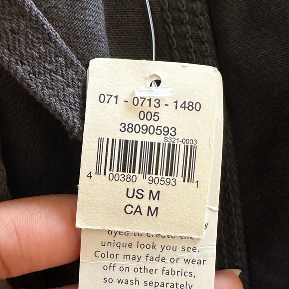 Aerie Double Strap Shortall Raw Hem Pockets size M Overall Romper NWT - Picture 6 of 6